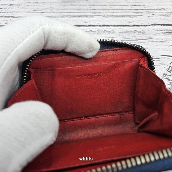 Christian Louboutin blue spikes zippy Wallet - Picture 6 of 6